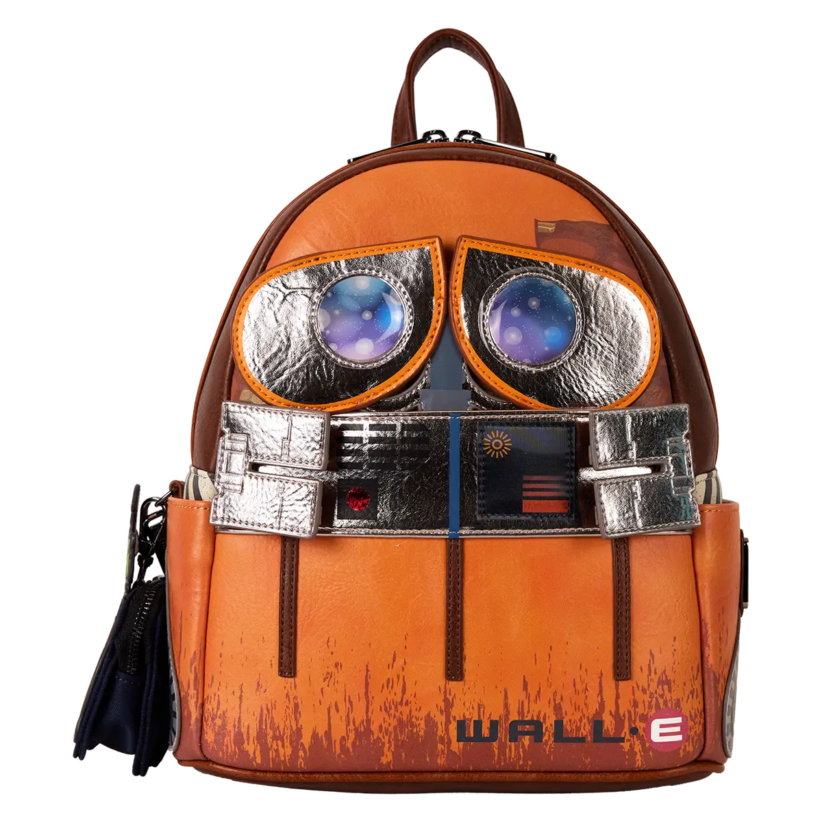 Pixar Wall-E Lenticular Mini Backpack with Coin Bag, Collectibles, EDC Gear, Foil-Accented, Everyday Carry, Travel Carry-On Backpacks