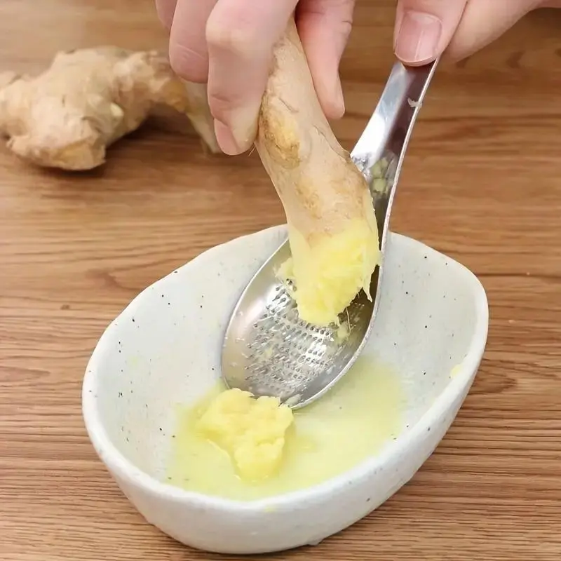 Ginger Grater Spoon, Manual Garlic Crusher, Non-Charging Kitchen Gadget