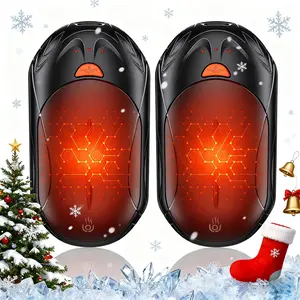 Hand Warmers Rechargeable 2 Pack 2025 Upgraded 7000mAh Electric Portable Pocket Heater with 3 Modes & 20h Runtime Ideal for Skiing Hunting & Christmas Gift - Split Snap Swivel Design