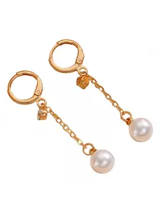 Simple Pearl Tassel Earrings, New Luxury Style