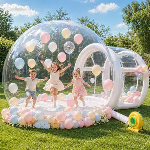 3M (10ft) Premium TPU Inflatable Bubble House Bubble Tent, Transparent Outdoor Glamping Dome Tent with Air Blower, Eco-Friendly Clear Igloo for Backyard, Camping, Party and Weddings