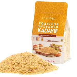 Eastanbul Baked Kataifi, 6oz, Roasted Kataifi for Dubai Chocolate, Toasted Kadayif for Dubai Chewy Cookies, Toasted Katifi, Shredded Phyllo Dough for Milk Pudding, Kosher by Star-K, Halal