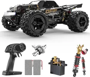 DEERC 9309E All-Terrain RC Car 4WD High Speed 40KM/H Electric Off-Road Remote Control Monster Truck, 2.4GHz Waterproof Hobby Grade Vehicle with 2 Rechargeable Batteries, Durable Brush Motor Power, Great Gift for Beginners & Adults