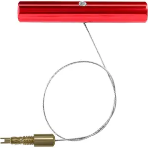 Valve Stem Puller, Auto Tire Repair Fishing Puller Steel Wire Tool with Core Remover, Valve Core Remover Tyre Maintenance Tool for Installing Inner Tube & Rim Lock on Motorcycle (Red)