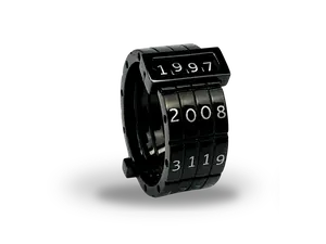 The Date Ring – Personalized Stainless Steel Anniversary Ring, Customizable Special Date Jewelry