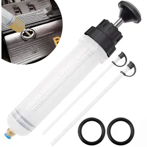 Manual Fluid Extractor Pump 500ml - Multi-Purpose Leak-Proof Syringe for Oil/Brake/Transmission Fluid, with Long Hose for Cars, Trucks, Boats, RV