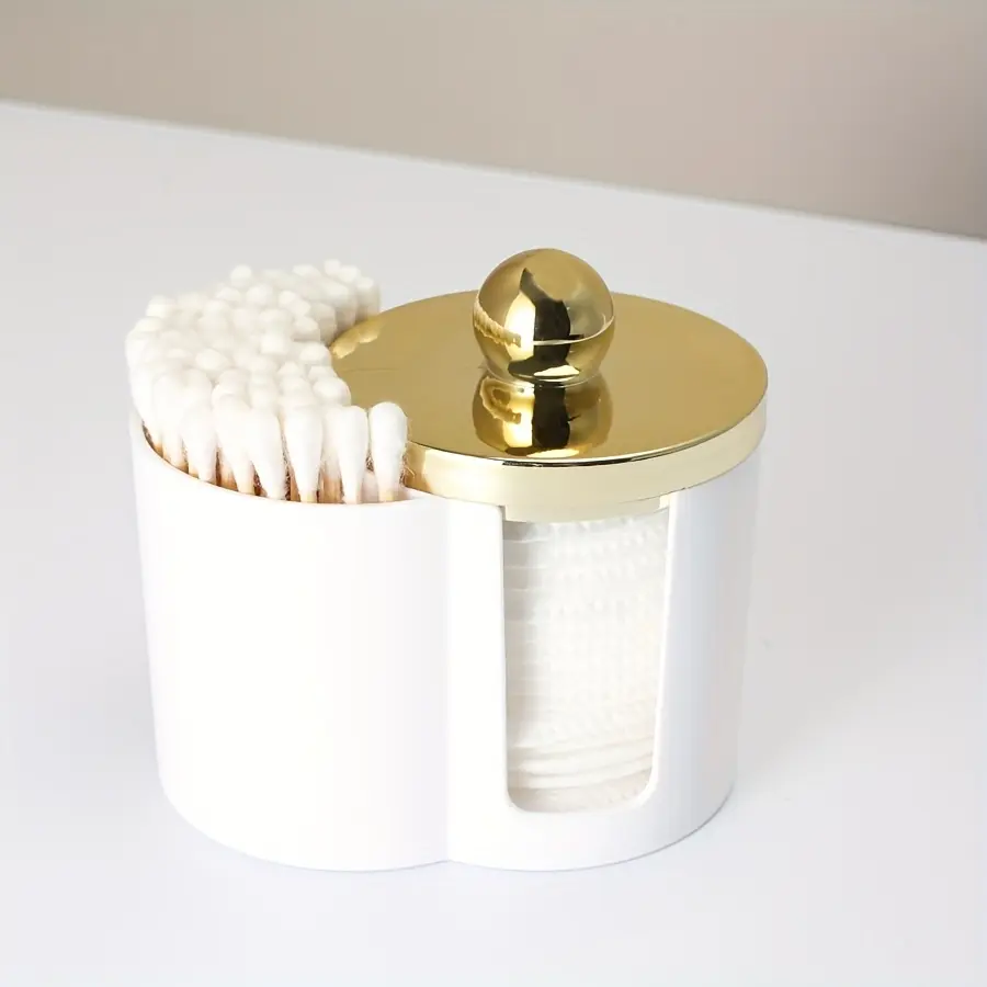 Bathroom for Makeup Accessories Qtip Holder Clear Cotton Swab and Cotton Balls Organizer Transparent Vanity Organizer Cosmetic Storage Box Cosmetics Organizer Storage Plastic Box Organizer Beauty Supplies Organizer Cosmetic Organizers