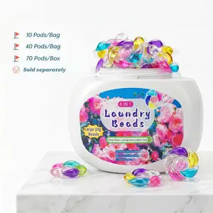 TIKTOK MADE ME BUY IT UPGRADED 6-IN-1 LAUNDRY CAPSULES, Laundry detergent pods, 10g Concentrated Pods, High-Active Formula, Long-Lasting Scent, Scented Laundry, Odor Eliminator, Stain Remover, Fabric Softener