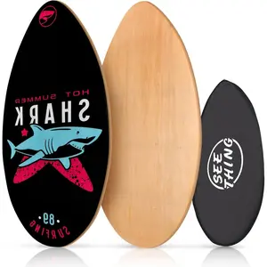 seething 35 Inch Skimboard with High Gloss Coat Wood Skim Board for Beginners,Kids, Teenagers, Adults and All Skimming