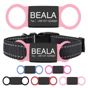 LIVEKEY Personalized Bone-Shaped Two-Paw Single-Sided Dog Tags Engraved Dog Name Tags Cat ID Tags Customizable with Pet Name and Contact Information Leash Harness