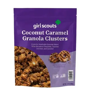 Girl Scouts Coconut Caramel Granola Clusters 24 Ounce Crunchy Snackable Oatmeal with Chocolate Toasted Coconut & Caramel Non-GMO Gluten-Free - Cookie