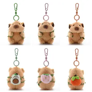 Cute Capybara Plush Bag Charm - 4" Soft Stuffed Animal Keychain, Backpack Accessory Kawaii Gift