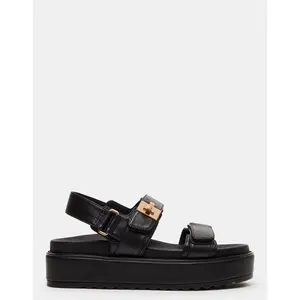 Steve Madden BIGMONA BLACK LEATHER Sandals