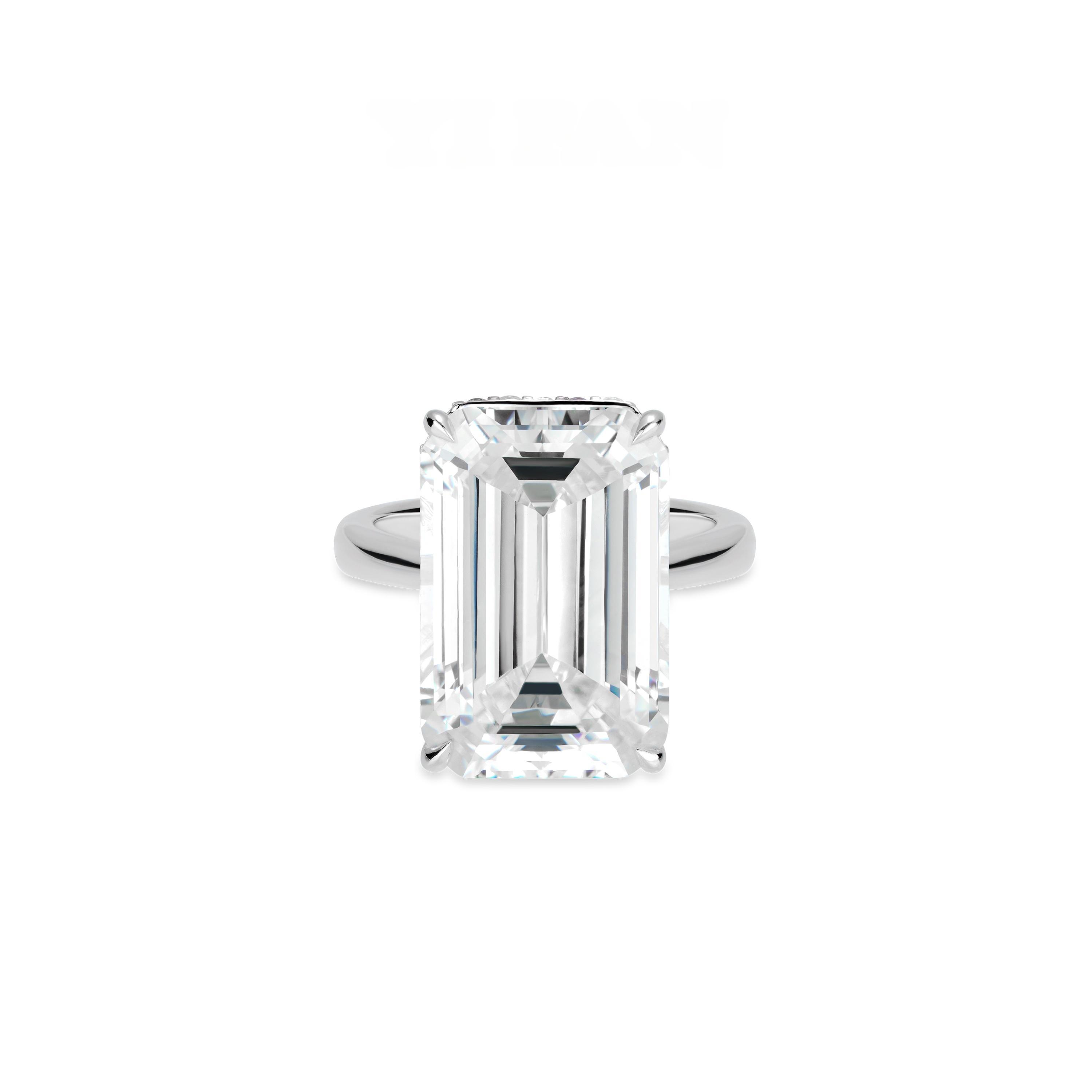 VAMERAY #11582 26 Carat Emerald White Ring