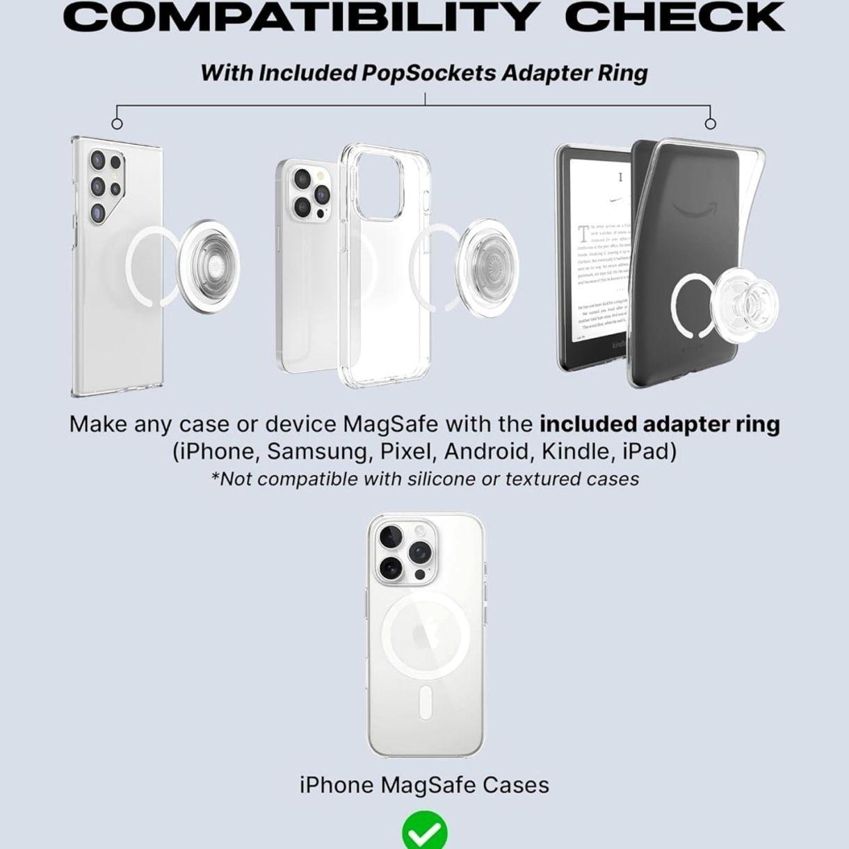 Funny Hot Mess Highland Cow Magsafe Phone Grip Detachable Magnetic Kickstand, Cute Farm Aesthetic Gift For Cow Lovers Daily Use