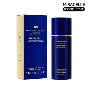 MIRACELLE SPF50+ Hydrating Sunscreen Cream for Face & Body | Lightweight UV Defense | No White Cast | Daily Outdoor Sun Care