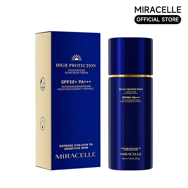 MIRACELLE SPF50+ Hydrating Sunscreen Cream for Face & Body | Lightweight UV Defense | No White Cast | Daily Outdoor Sun Care