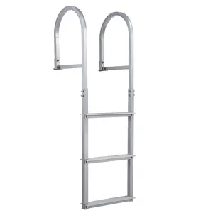 GARVEE Dock Ladder - 500lbs Capacity, Aluminum Swimming Ladder With Corrosion Protection for Pontoon Boats, Lakes, Sea Boarding & Swimming Pools, Floating Dock Ladder