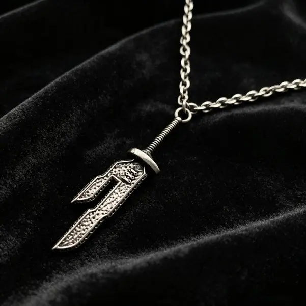 Toji Fushiguro Sword Necklace Jujutsu Kaisen Inverted Spear of Heaven Pendant Cosplay Anime Jewelry Party Accessories & Gifts Chain Length 25mm