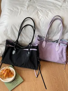 Women's Nylon Tote Bag, Large Capacity, Multi-Layer Practical Shoulder Bag, Casual Simple Versatile Handbag, Ideal for Shopping, College, Gifts