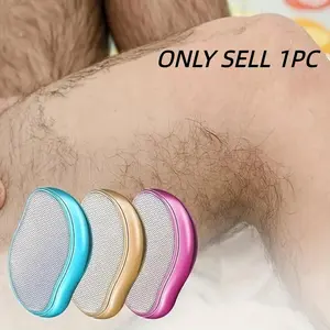 Crystal Hair Remnoval Tool Unisex Pain-Free Exfoliator Gentle Reusable Waterproof,Blue Gold Silver Colors, Designed foruse on smooth skin on the back,arms,and legs.I For usein shaving. Ideal Mother's Day Gift, Christmas gift