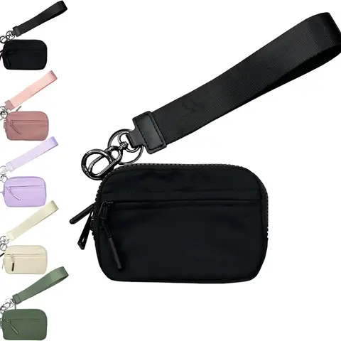 RFID Compact Wallet for Women –  Iris' Wallet 2nd Gen Wristlet Style Zippered Card Case with Clear ID Window, Coin Purse, Mini Portable Keychain Wallet