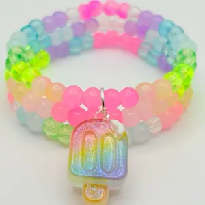 Rainbow Popsicle Bracelet Set – Dopamine Pastel Stack
