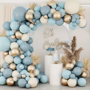 134 Piece Blue Balloon Arch Garland Set with Balloons, Perfect for Bridal Shower, Wedding Decorations, Winter, New Year, Easter, Balloon Party Supplies