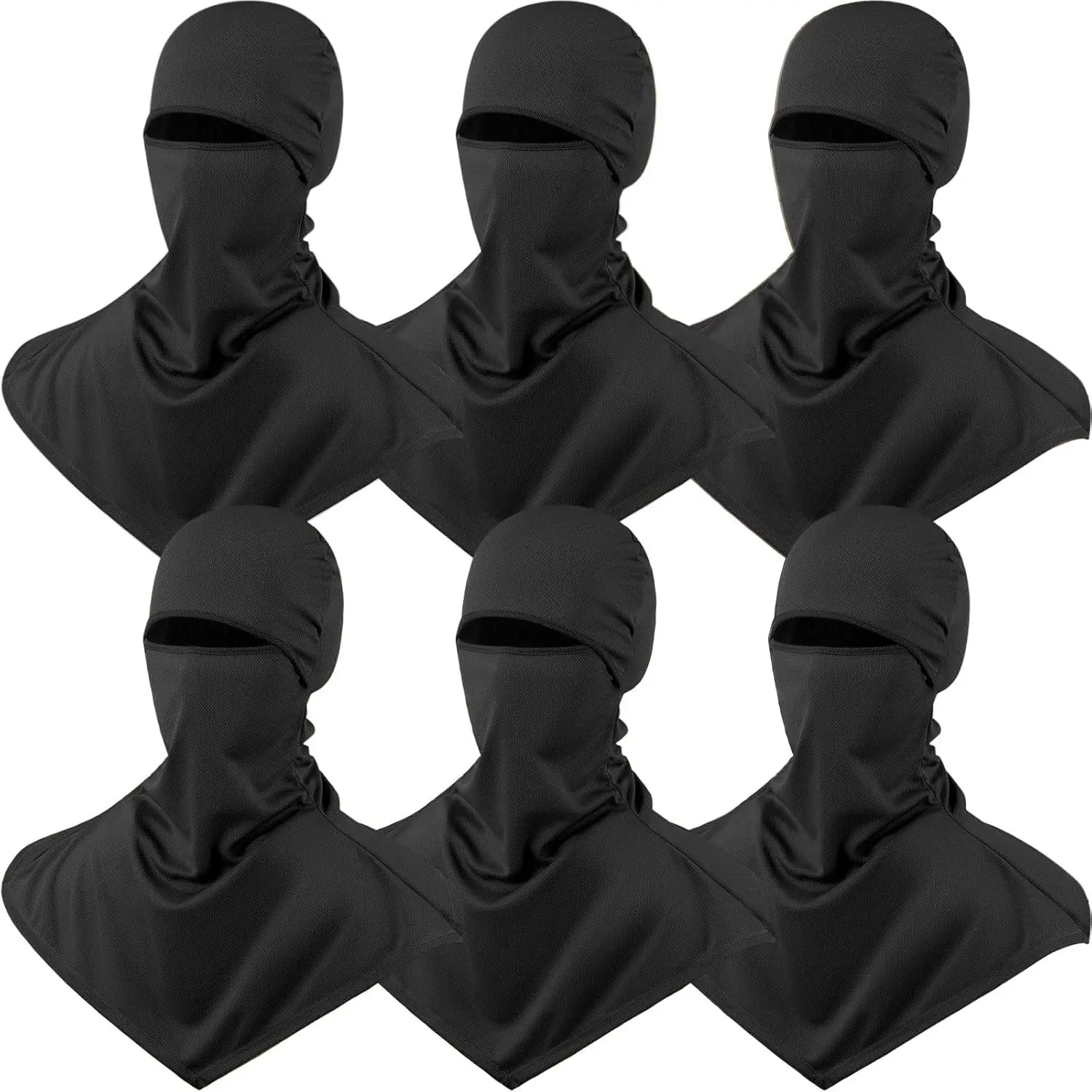 6 Pieces Balaclava Face Cover,Breathable Long Neck Covers,Summer Neck Protector for Men Sun Protection,Outdoor Sports,Running,Cycling,Travel,Camping Equipment