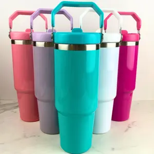 30 oz Tumbler with Flip Lid and Handle, Drinkware, Water Bottle, Cup