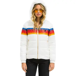 5 STRIPE TREKKER JACKET - GLOSSY WHITE