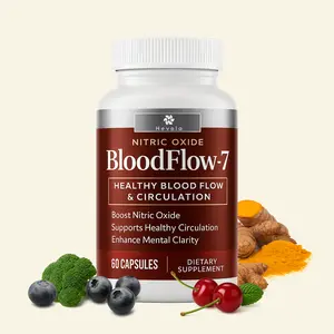 BloodFlow-7 Nitric Oxide – Heart, Energy & Blood Pressure Support | Circulation Booster, Triple-Action