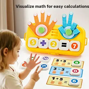 Kids Finger Counting Puzzle Math Toy Montessori Toy  Math Learning  Counting Toy Number Recognition  Fine Motor Skills Preschool Educational Toy