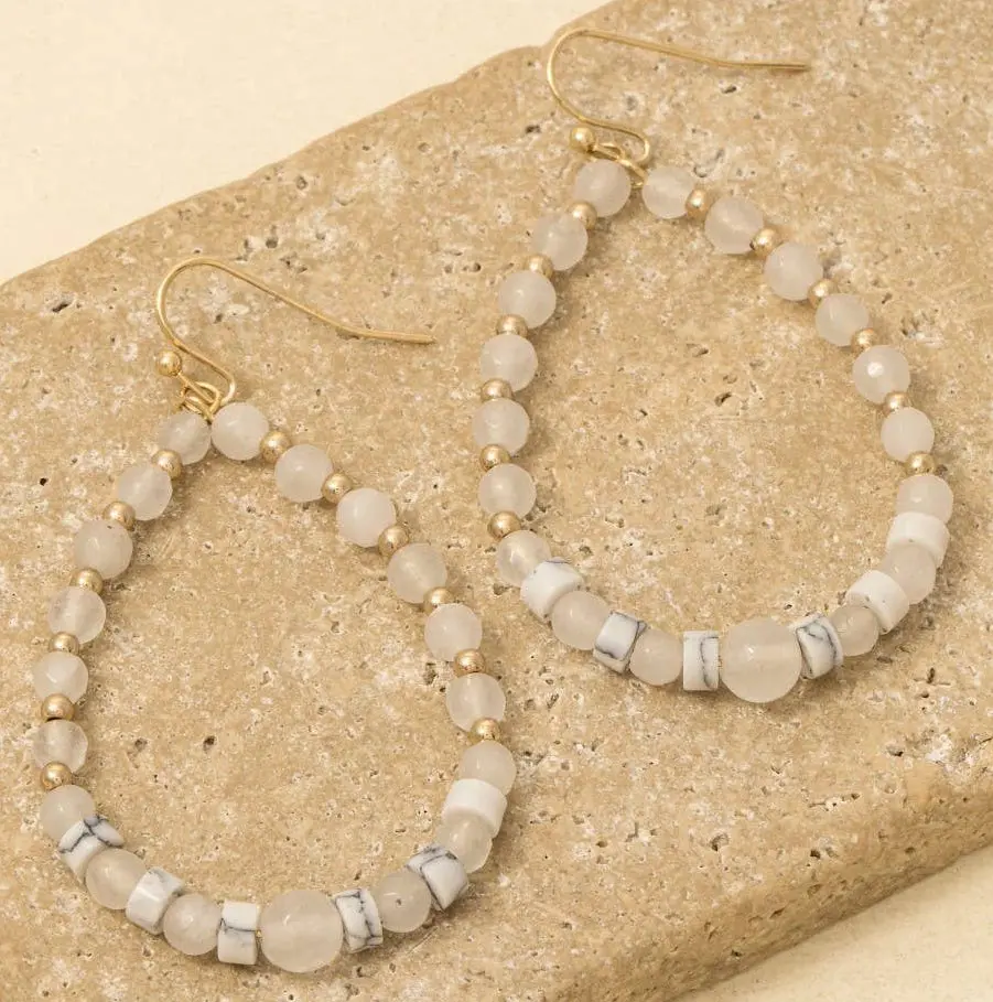 Beaded Teardrop Earrings