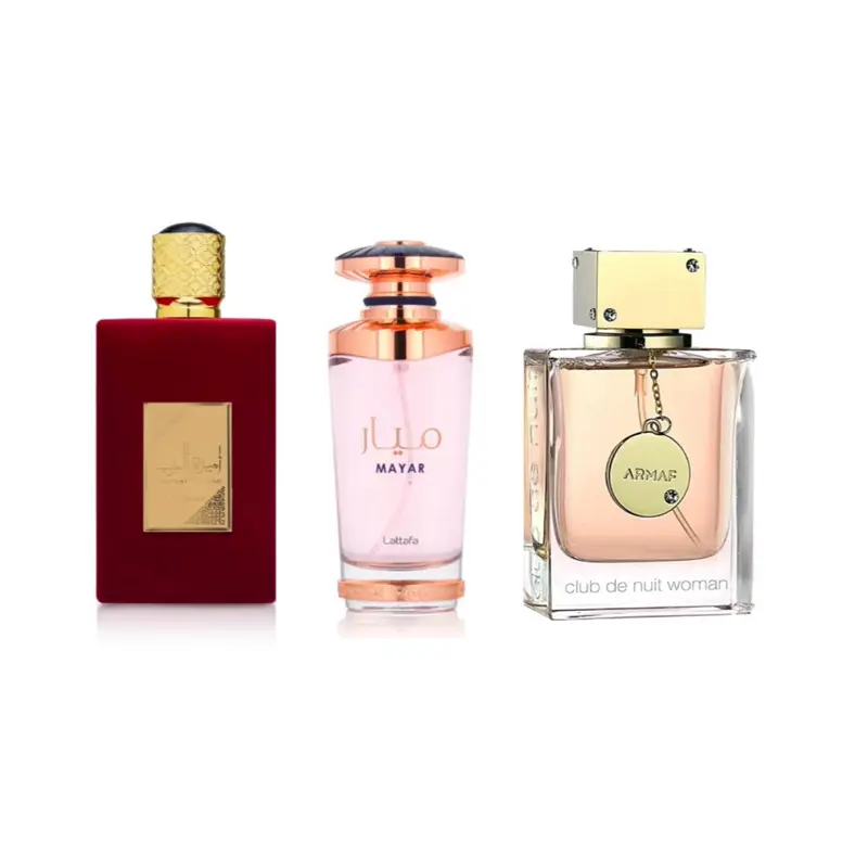 Lattafa Perfumes Ameer Al Arab + Club de Nuit Woman + Mayar 100ml (3.4 Fl oz) Long Lasting Perfume - Value Bundle - Fragrance Gift Bundle