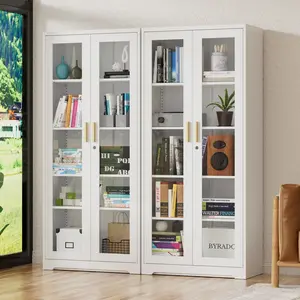 71-inch steel-framed glass display cabinet with lock and 5 adjustable shelves for collectibles, books, and wine. Freestanding cabinet Freestanding cabinet Kitchen furniture Freestanding Cupboard storage cabinets