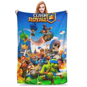 Clash Royale Game Plush Blanket Boy Girl  Flannel Bedding Throws For Couch Chair Soft Warm Design Quality Bedspread