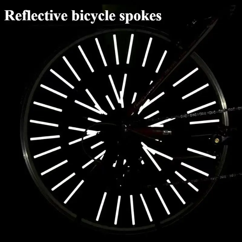 XTAUTO 72Pcs Bicycle Spoke Reflectors, Wheel Rim Cover Protectors, Reflective Safety Decal for Night Riding, Visibility, Durable, Motorcycle Accessories, Bike Accessories, Bright, 360° Visibility, Abs Durable, Waterproof, Installation, 360° Visible, Abs F