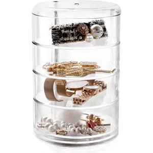 Stackable Storage Jewellery Trays Hair Accessory Containers Simple Houseware Organizer 4 Layers 7.14In