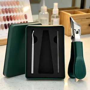Green Eagle 3-Piece Beak Nail Clipper Set, Stainless Steel Bathroom Accessory & Home Supply for Home Travel, Thick Cutter, Ingrown Lifter, File, Durable Practical Tool