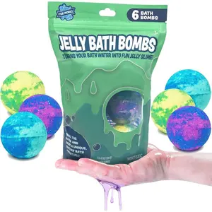 ® Jelly Bath Slime Bombs, 6 Pack | Bath Bombs for Kids That Turn Bath Water Into Colorful Jelly Slime | Nontoxic | Unique Kids Bath Bombs with Surprise Slime Texture | Sensory Fun Bath Toys