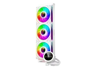 GAMEMAX 360 Digital WH, Liquid CPU Cooler 360mm Addressable ARGB Pump Fans 290W TDP AIO Water Cooler GAMEMAX 360 Digital WH, Liquid CPU Cooler 360mm Addressable ARGB Pump Fans 290W TDP AIO Water Cooler