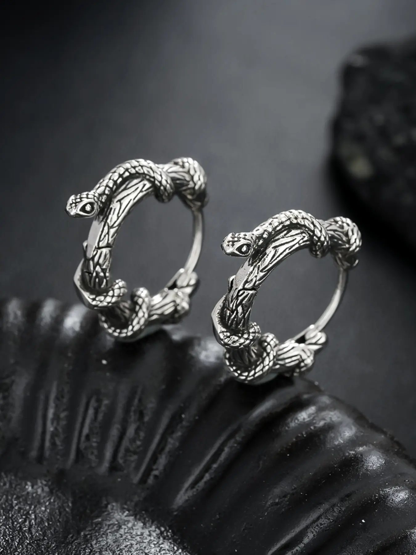 Men's Snake Ear Cuff Earrings, Trendy Hip Hop Design, Unique Fashion Accessory, Perfect Gift Idea, Daily Wear Jewelry, Earcuff, Men Accessories
