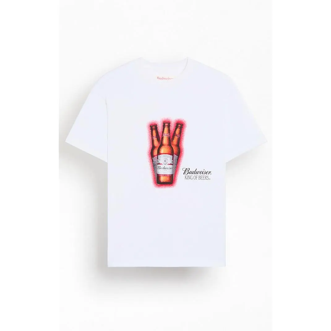 Budweiser Men's by Pacsun Three Bottles T-Shirt - Multicolor