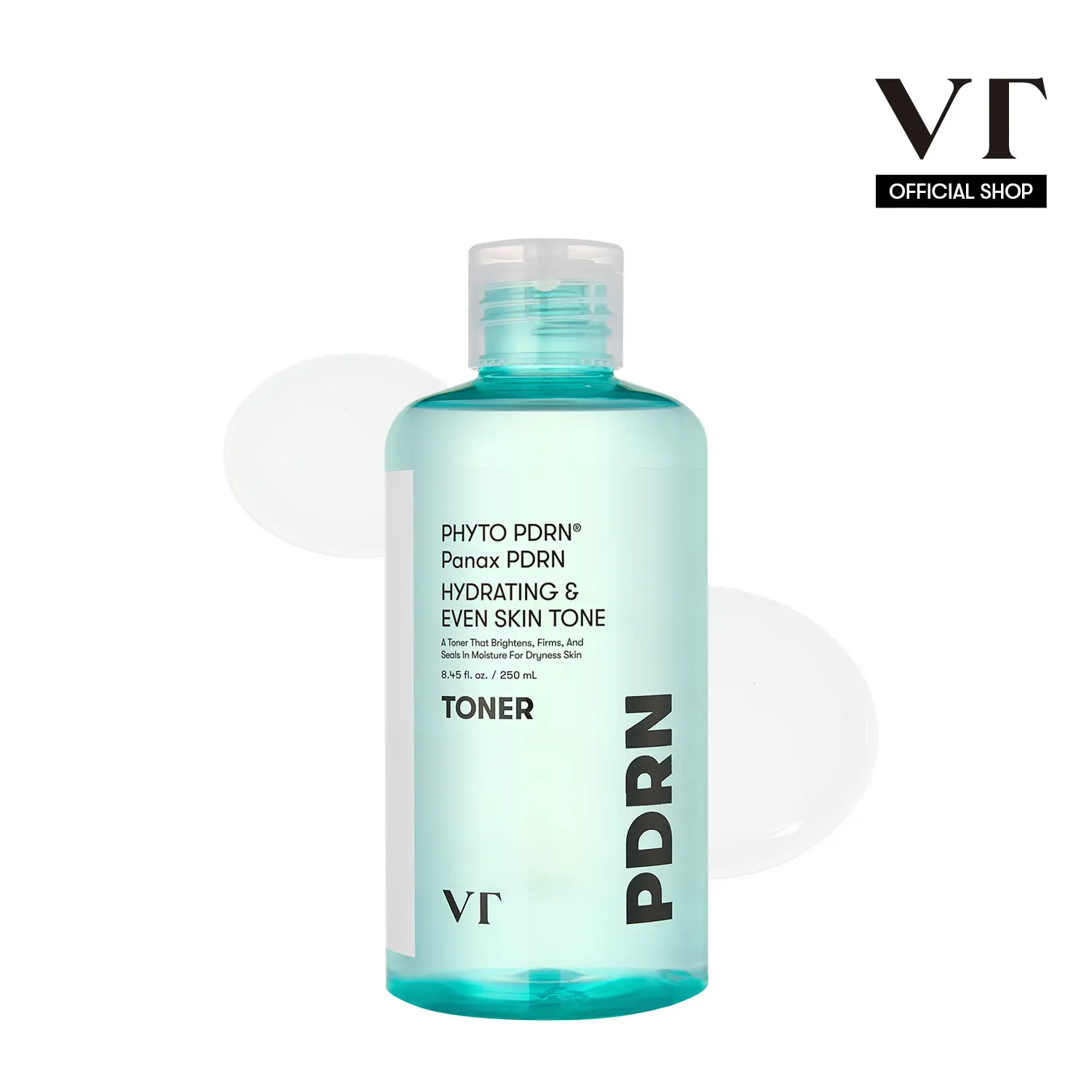 [VT COSMETICS] PDRN Toner with 50,000ppm Vegan PDRN, Korean Wild Ginseng, Niacinamide & Panthenol | Hydrating, Moisture, Soothing, Lightweight & Skin Repair Care | Fragrance-Free Facial Toner | Korean Skincare