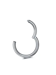 1Pc 316L Stainless Steel Nose Septum Clicker Hinged Segment Ring Nose Hoops Lip Ear Cartilage Ear Helix Body Piercing Jewelry Helix Pierced Ring