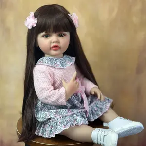 22 Inch Life-like Reborn Teenager Doll, Soft Silicone Realistic Teenager Girl Doll, Ideal Dolls Toy for Birthday Gift