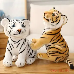 Soft Plush Tiger Stuffed Animal 23cm, Perfect Birthday or Valentine's Gift for Kids, Wild Animal Decor for Ages 3-6, Soft Adorable Stuffed Animal Realistic