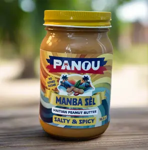Manba Sel - Spicy Haitian Peanut Butter - No Sugar Added