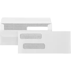 500 No. 8 Flip and Seal Double Window Security Check Envelopes Designed for Quickbooks Printed Checks Number 8 Size 3 5/8 Inch x 8 11/16 Inch